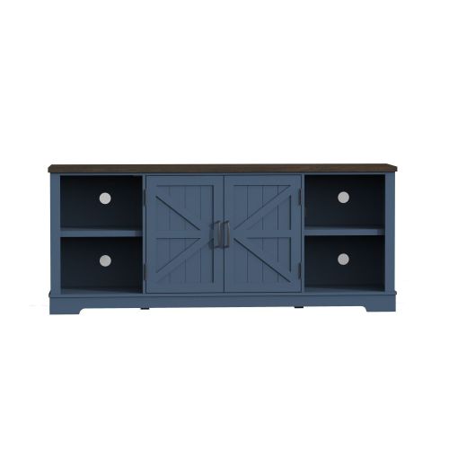 TV Stand for 80 Inch TV, Entertainment Center with Storage Cabinets, Mid Century Modern Media TV Console Table for Living Room Bedroom