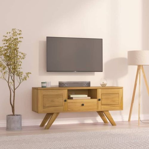 TV Stand 43.3"x11.8"x19.7" Solid Wood Teak